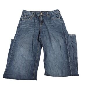 AEROPOSTALE Women Blue Denim Aero Baggy Wide Leg Jeans Size 8